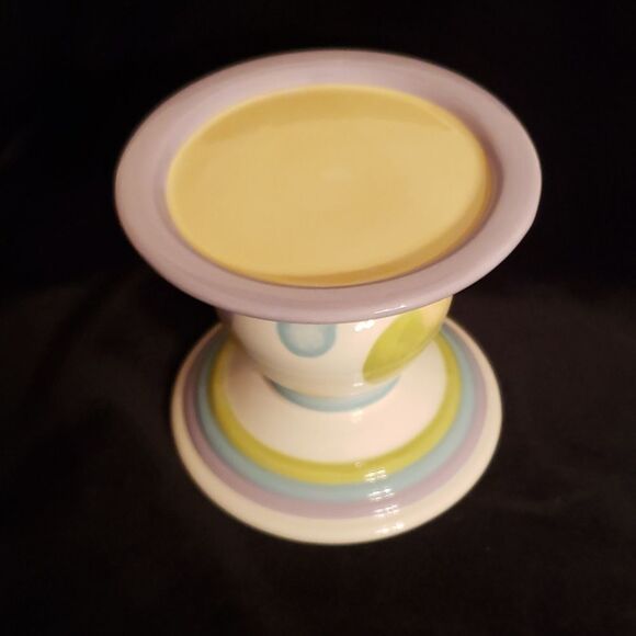 Vintage PartyLite Lively Pillar Holder 2 Pc Set - Picture 6 of 10